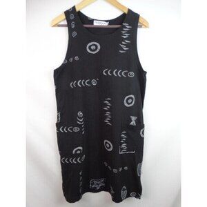 ingear Resort Dress Womens Size Medium Black Fish Sleeveless Swim Cover Up Dress